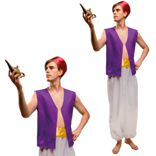 Mens Prince of Thieves Costume Aladdin Prince of Persia Party Arabian Outfit