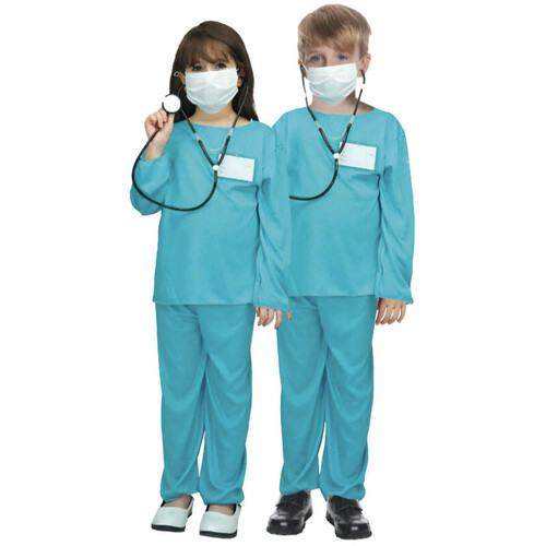 Kids EMERGENCY HOSPITAL DOCTOR Costume Childrens Nurse Halloween Medical Party 