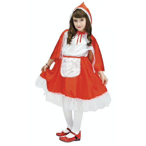 Girls Deluxe Little Red Riding Hood Costume Kids Book Week Fancy Dress