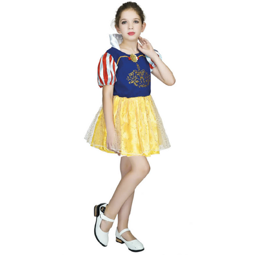 Kids Girls Snow White Princess Costume Childrens Book Week Halloween Cosplay