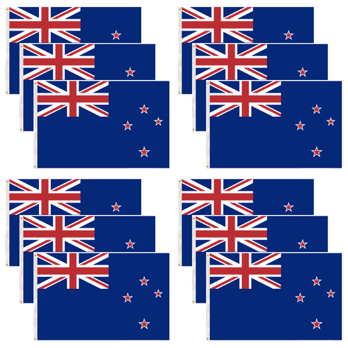 12x New Zealand Country Flag Kiwi Heavy Duty Outdoor Māori - 150cm x 90cm