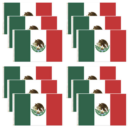 12x Mexico Mexican Country Flag Heavy Duty Outdoor - 150cm x 90cm