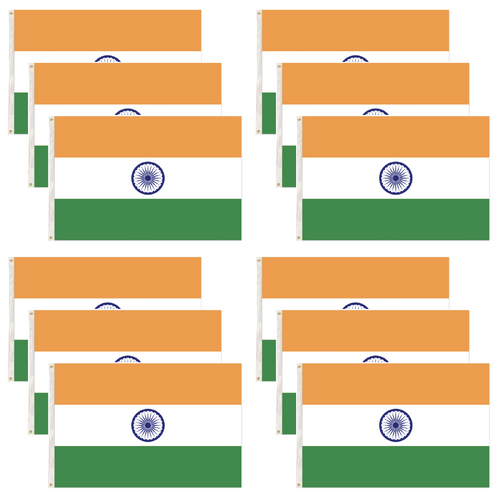 12x India Country Flag Indian Heavy Duty National Cricket Diwali Divali - 150cm x 90cm