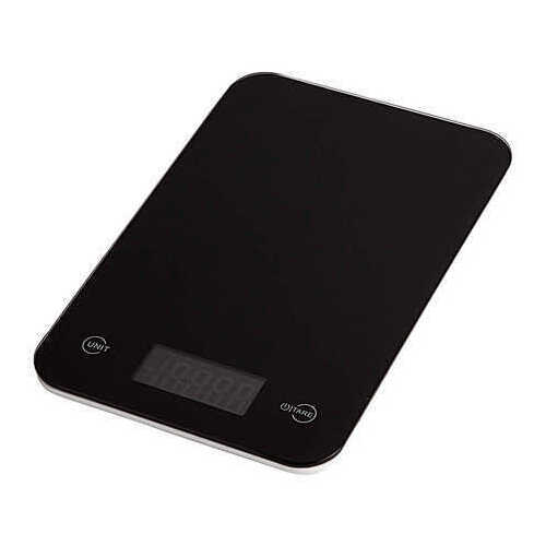 Propert 5kg Slimline Glass Soft Touch Digital Electronic Kitchen Scale - Black