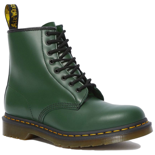 Dr. Martens 1460 Smooth Leather Womens 8 Eye Lace up Boots  - Green