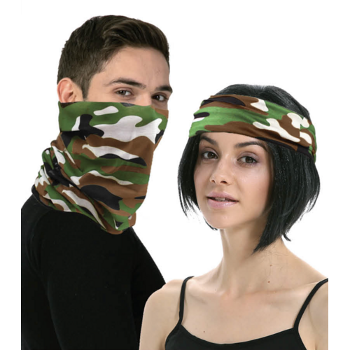 Multi Functional Tube Bandana Head Scarf Face Cover Mask Camo - Army Camouflage