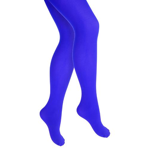Pantyhose Tights Stockings Hosiery Womens Ladies Plain Colours - Blue