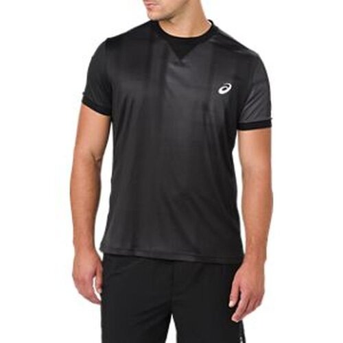 Asics Mens SS GPX Polo Short Sleeve T-Shirt Tennis Sport Tee Top  - Shadow Black