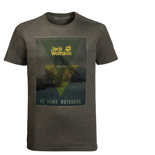 Jack Wolfskin Mountain T Mens  Short-Sleeve T-shirt Quick-drying Cotton Top