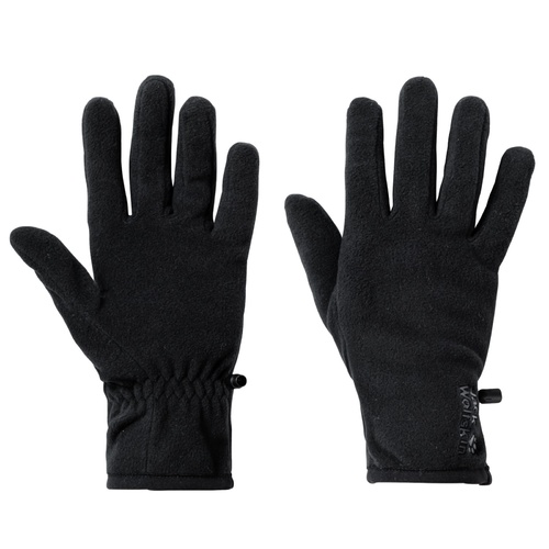 Jack Wolfskin Thermal Fleece Gloves Nanuk Ecosphere 100% Recycled Eco Warm Winter - Black