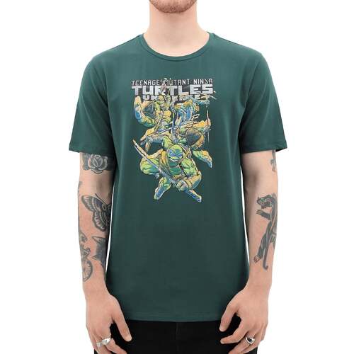 Teenage Mutant Ninja Turtles Mens T Shirt Tee Top Booyakasha - Green