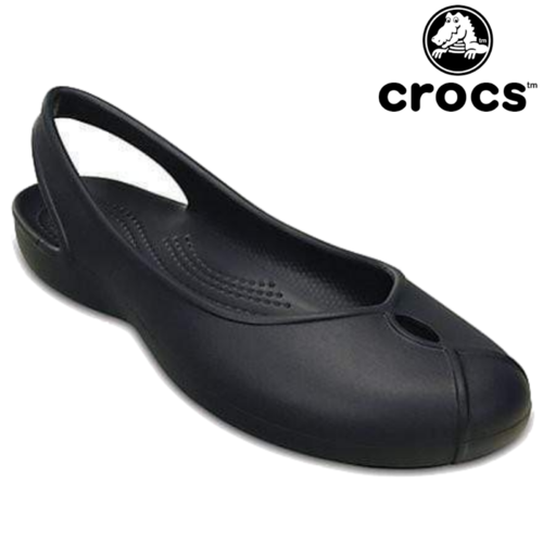 Crocs Womens Olivia II Flat Ladies Sandals Slip-on Shoes - Black
