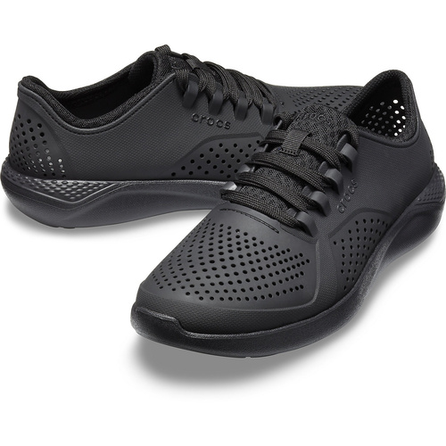 Crocs Mens LiteRide Pacer Sneakers Shoes Runners Aqua Sneakers  - Black/Black