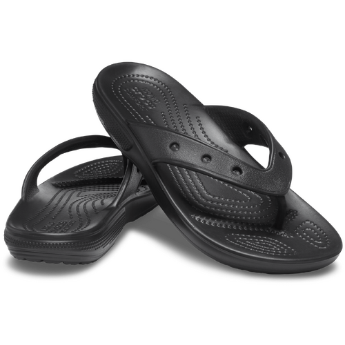 Crocs Mens Classic Flip Lightweight Comfortable Flip Flop Sandal - Black