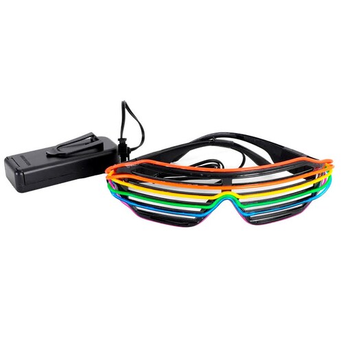 LED Light-Up Rainbow Glasses Sunglasses Mardi Gras Gay Pride LGBTQ Party Costume