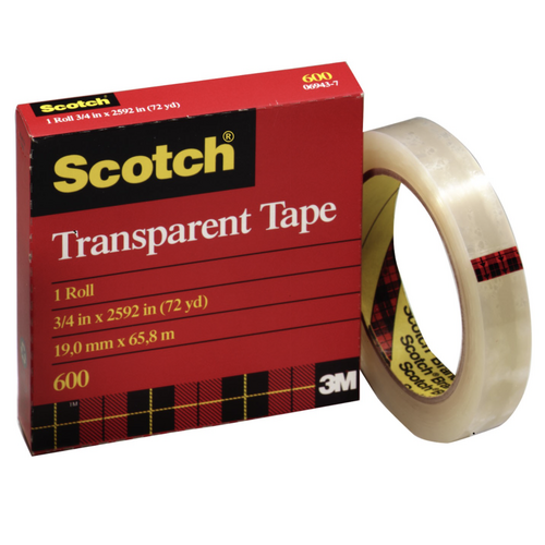 Scotch 3M Transparent Tape 25.4Mm x 65.8M