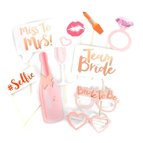 10x Bride To Be Photo Booth Props Hens Bridal Party Bachelorette Selfie