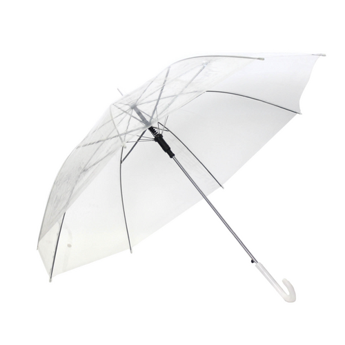 Clear Transparent Umbrella Wedding Rain Parasol Manual Bird Cage