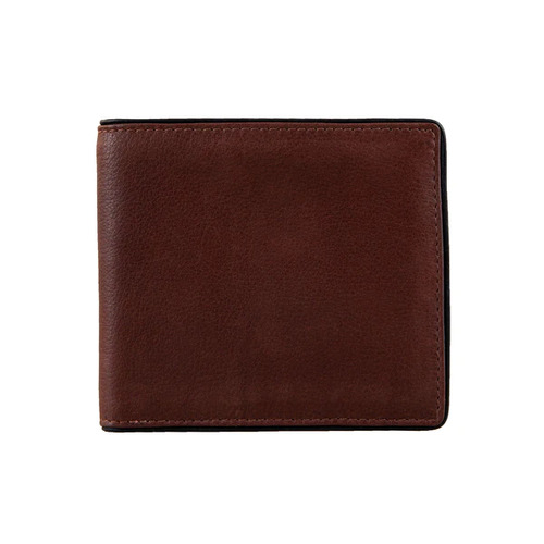 Dents RFID Two-Colour Pebble Grain Leather Bifold Wallet with Coin Purse - Tan