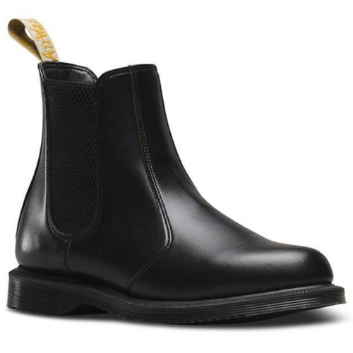 Dr. Martens Vegan Flora 2976 Chelsea Boots Shoes Polished Smooth - Black