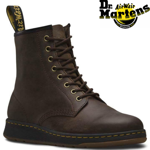Dr. Martens Unisex ton Crazy Horse Leather Boots Shoes 8 Eye Lace Up - Gaucho