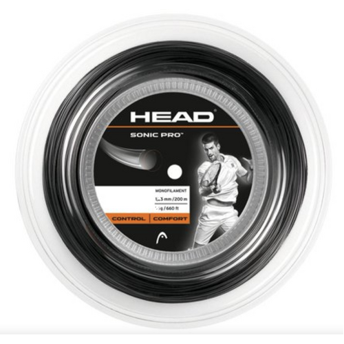 Head Sonic Pro Reel 200m 16g 1.3mm Tennis String Control Comfort