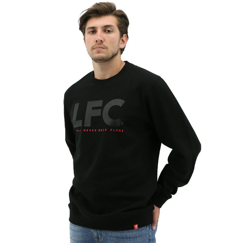 Liverpool FC Mens Crew Jumper Sweatshirt Winter Warm Soccer Football LFC - Black