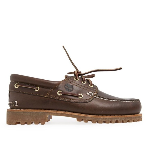 Timberland Mens Authentic 3 Eye Classic Boat Leather Shoes - Medium Brown