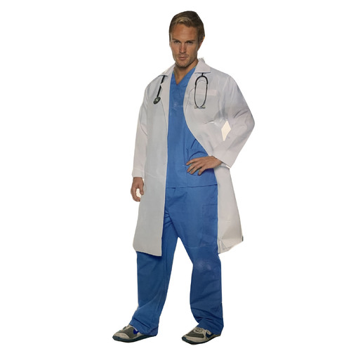 Plus Size Mens Doctor Costume King Big & Tall Party Hospital Fancy Dress