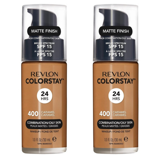 2x Revlon ColorStay Makeup for Combination Oily Skin SPF 15 - Caramel 400 - 30 ml