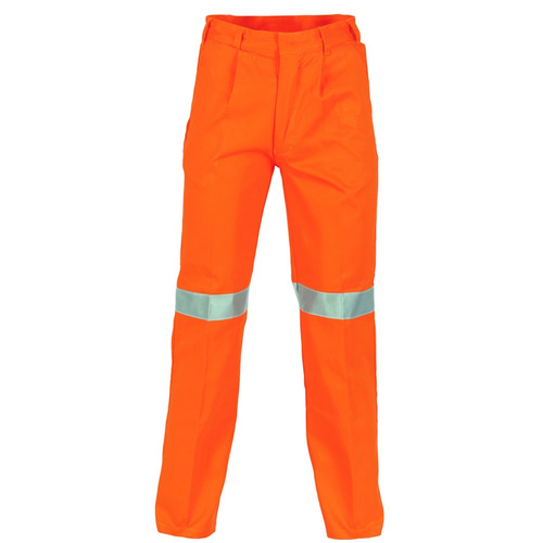 DNC Cotton Drill Pants With 3M Reflective Tape - Orange - Size 122S