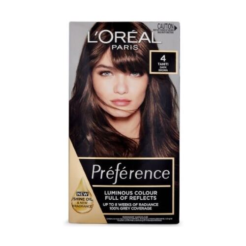 L'Oréal Préférence Permanent Hair Colour - #4 Tahiti Dark Brown