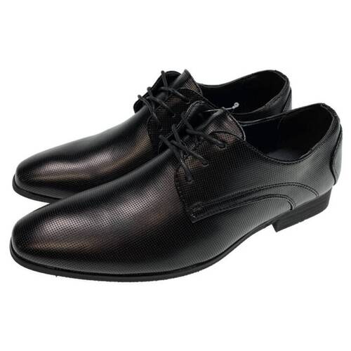 Grosby Mens Aaron Lace Up Shoes Formal Dress Synthetic Leather - Black
