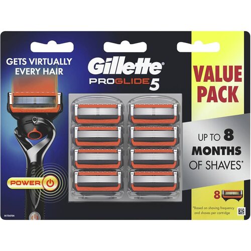 Gillette ProGlide5 Power Mens FlexBall Razor Blades 8 Cartridges Refills