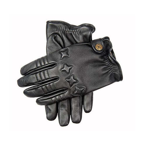 The Suited Racer x Dents Mens Cashmere Lined Leather Driving Gloves - Black