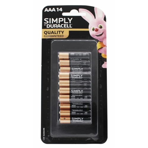 Duracell AAA Simply Batteries 1.5 Volts Alkaline Battery- 1 Pack of 14