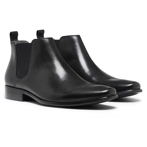 Julius Marlow Mens Kick Chelsea Work Leather Boots Shoes - Black