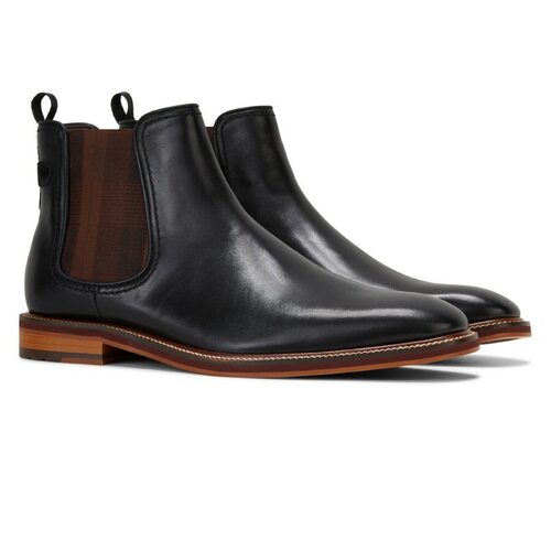 Julius Marlow Mens Scuttle Mocha Chelsea Work Leather Boots Shoes - Black