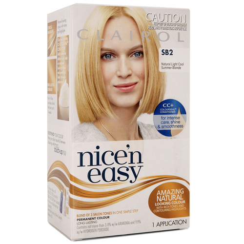 Clairol Nice N Easy SB2 Natural Light Cool Summer Blonde Permanent Hair Colour