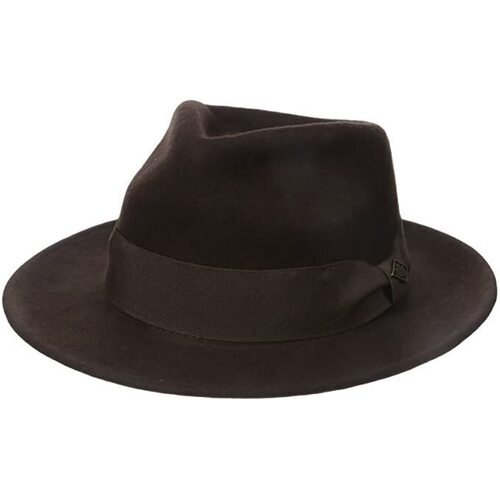 Goorin Bros. F. Fratelli Fedora Wide Brim Hat Men's Cap Ribbon Band - Brown