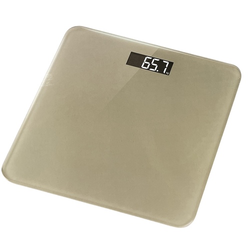 180kg Electronic Digital Tempered Glass Body Bathroom Scales Scale - Taupe