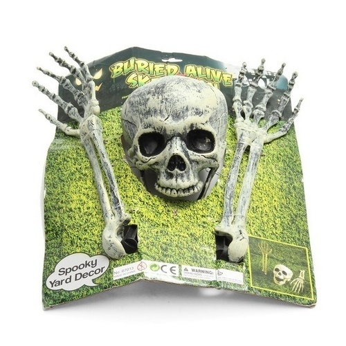 3 Piece Halloween Horror Buried Alive Skeleton Skull Home Garden Yard Lawn Decoration