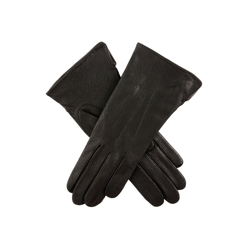 Dents Womens Imipec Leather Gloves Warm Winter Elegant - Black