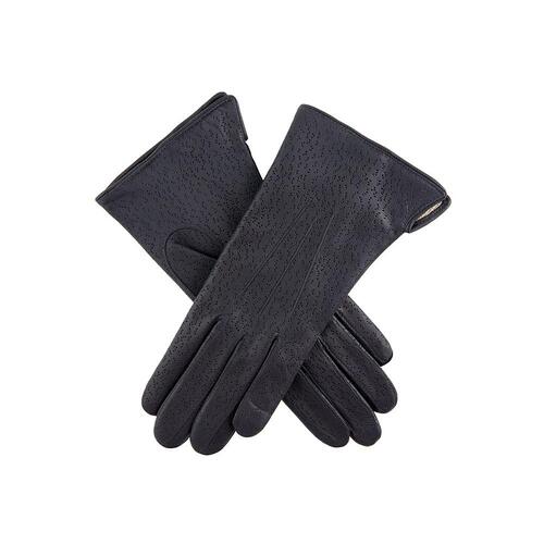 Dents Womens Imipec Leather Gloves Warm Winter Elegant - Navy