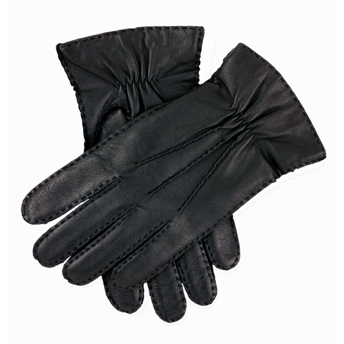 DENTS Mens Premium Kangaroo Leather Cashmere Lined Gloves Winter Gift - Black