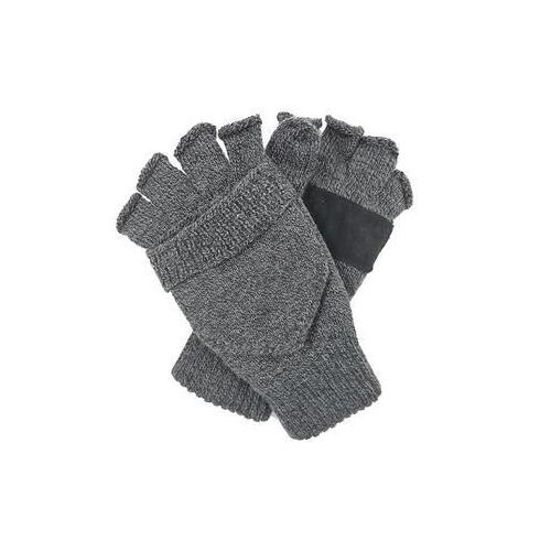 Dents 3M Thinsulate lined Half Finger Knit Gloves - Black