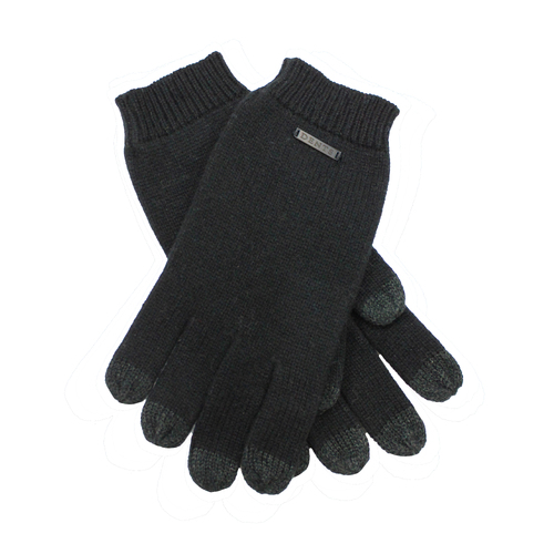 Dents Womens Pure Merino Wool Touchscreen Gloves - Black 