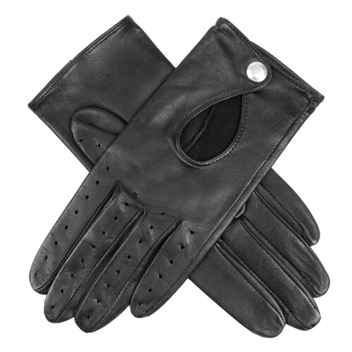 Dents Womens Classic Unlined  Leather Driving Gloves - Black