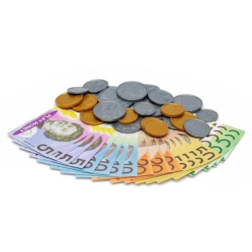 44pcs Australian Play Money Coins & Notes Maths Pretend Shopping