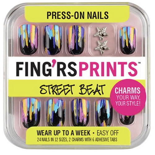 Fing'rs Prints Press-On Nails Prints Street Beat Easy Off Haute Mess (Sealed)